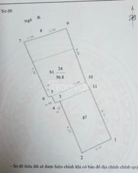 Bán đất 57m2 Ngách 67 Ngõ gốc đề Minh Khai Hà Nội